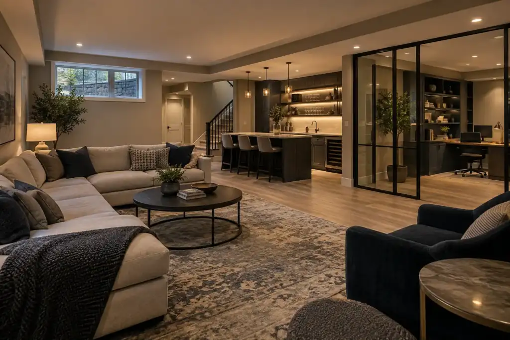 Finished basement by Nova Nest